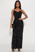 Drinks On Me Studded Maxi Dress - Black