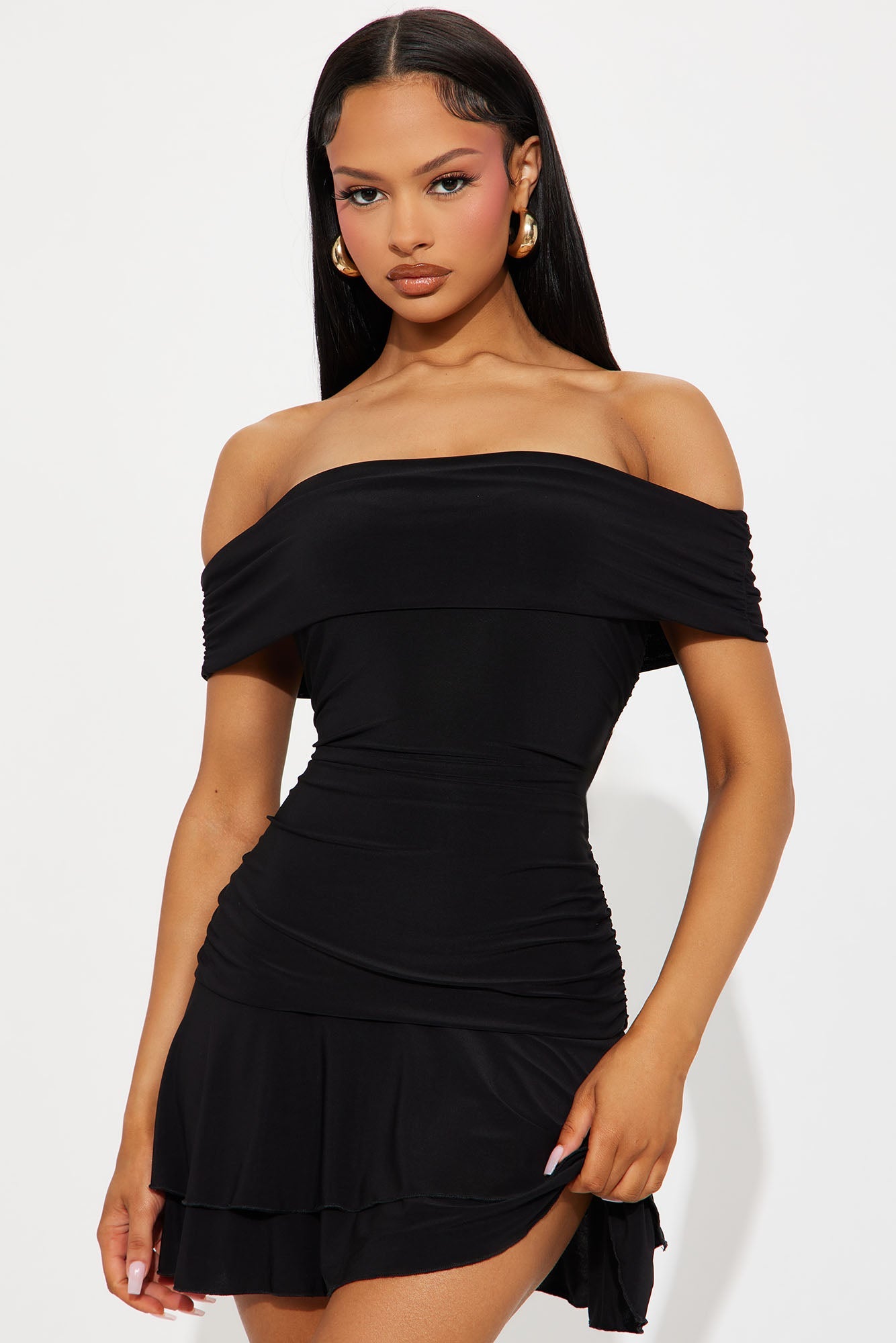 Teagan Strapless Mini Dress - Black