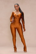 Lover Girl Metallic Legging Set - Bronze