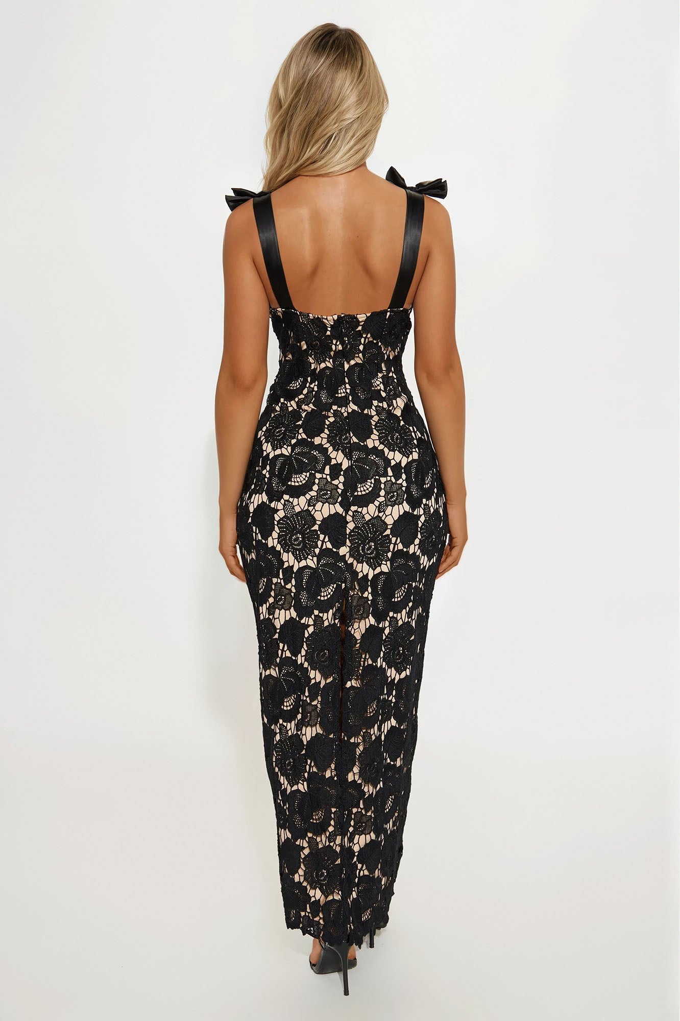 Melodie Lace Maxi Dress - Black