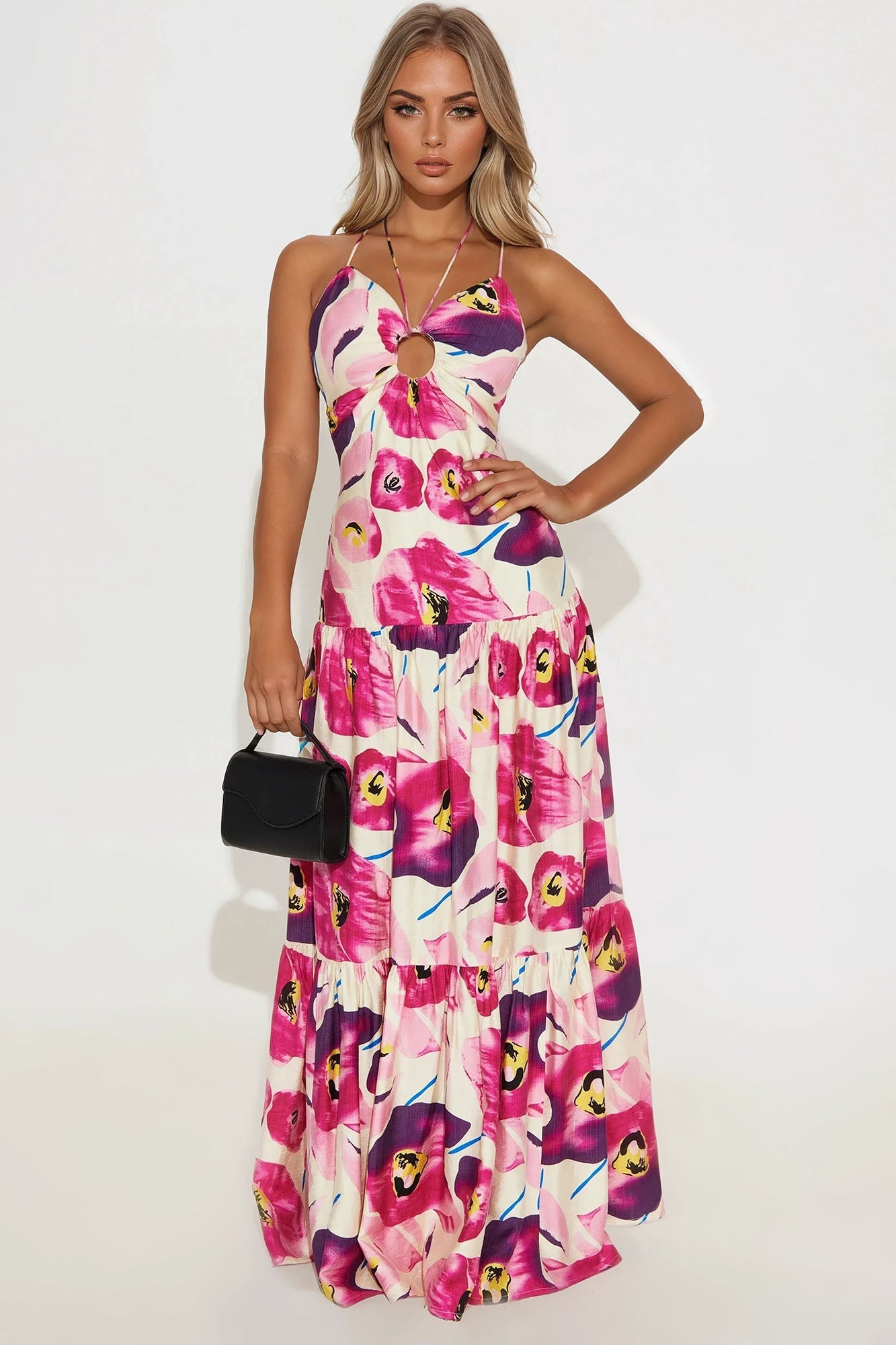 Valencia Maxi Dress - Pink/combo