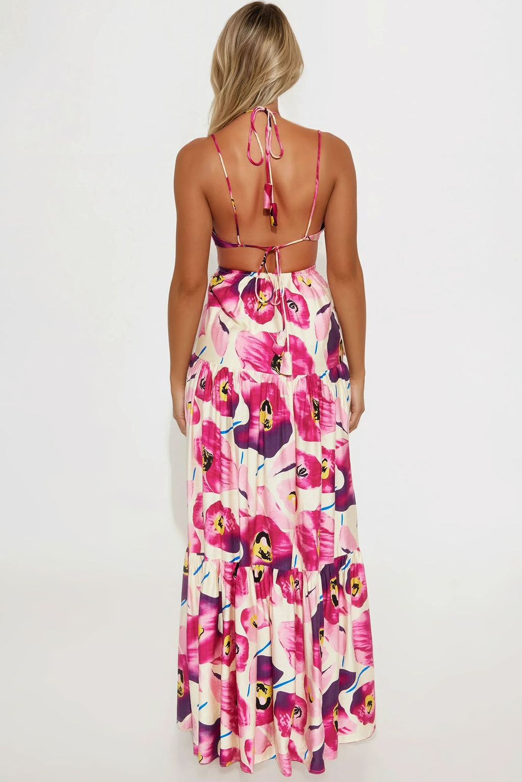 Valencia Maxi Dress - Pink/combo