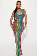 Sia Knit Maxi Dress - Multi Color