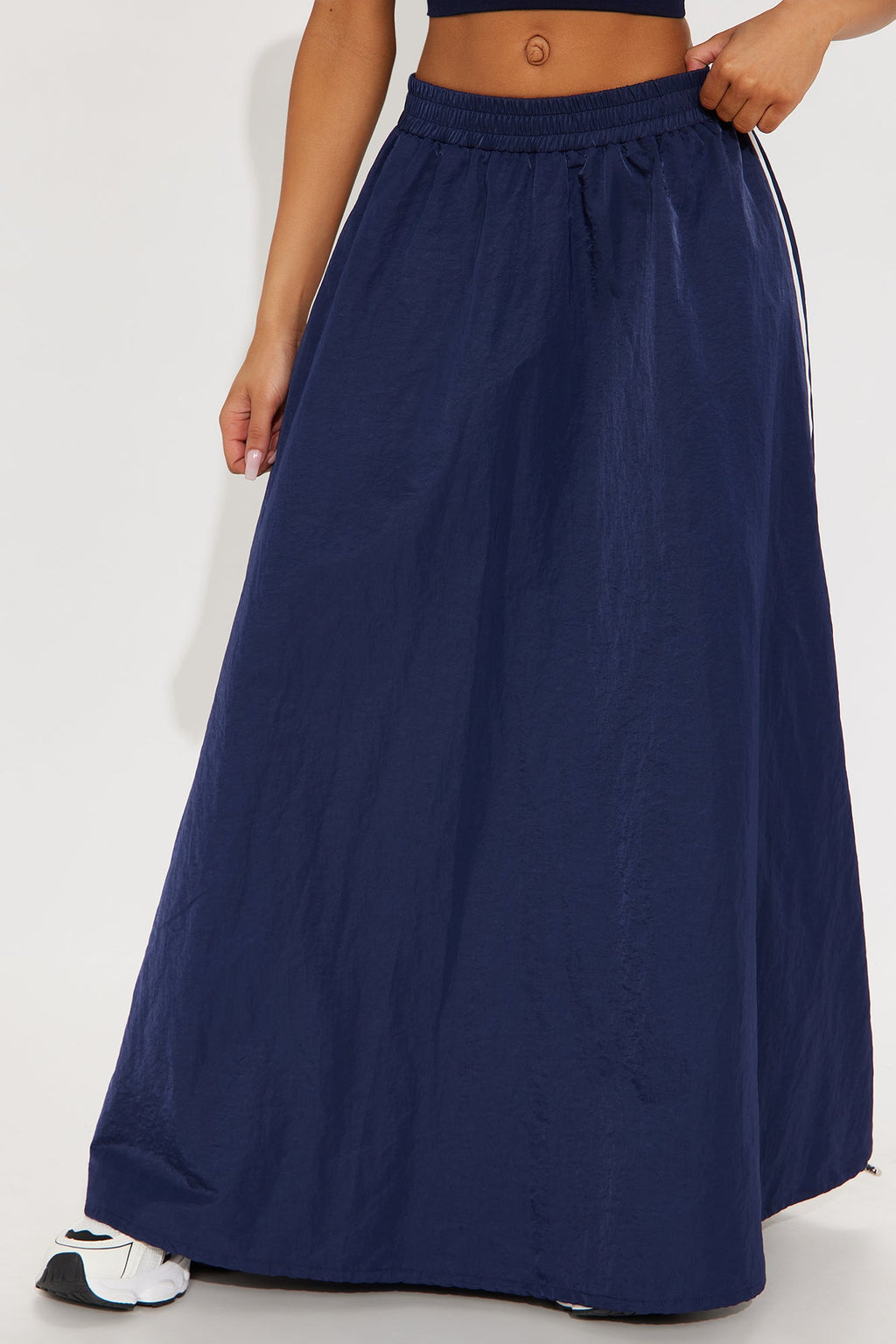 Nadia Windbreaker Maxi Skirt - Navy/combo