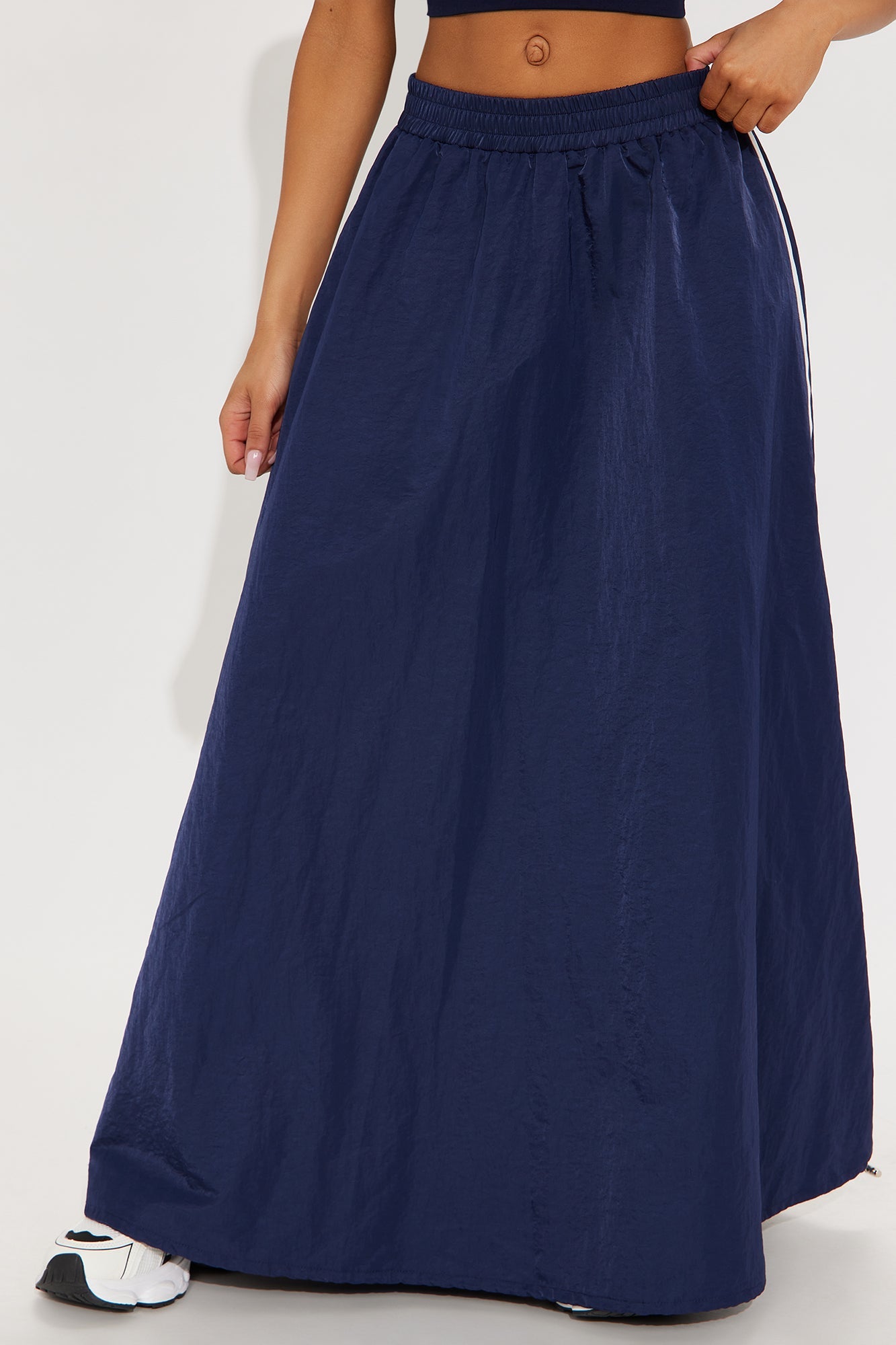 Nadia Windbreaker Maxi Skirt - Navy/combo