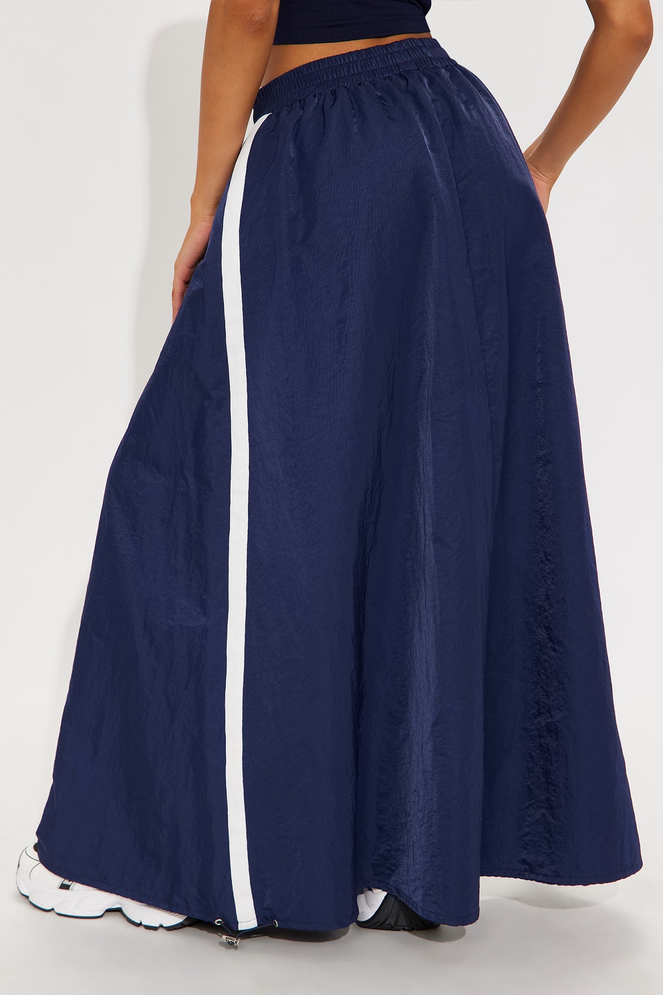Nadia Windbreaker Maxi Skirt - Navy/combo