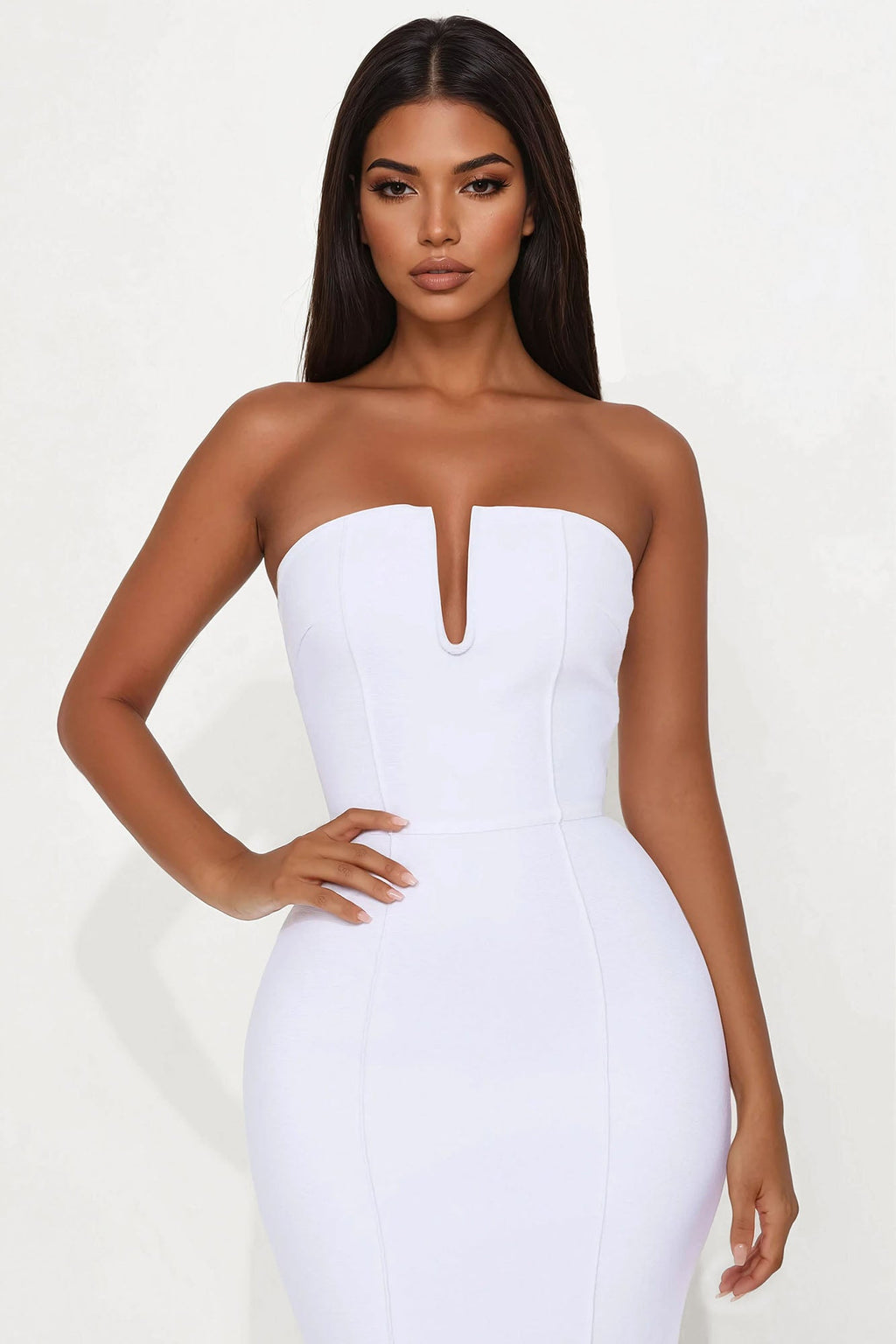 Someone To You Bandage Midi Dress - White
