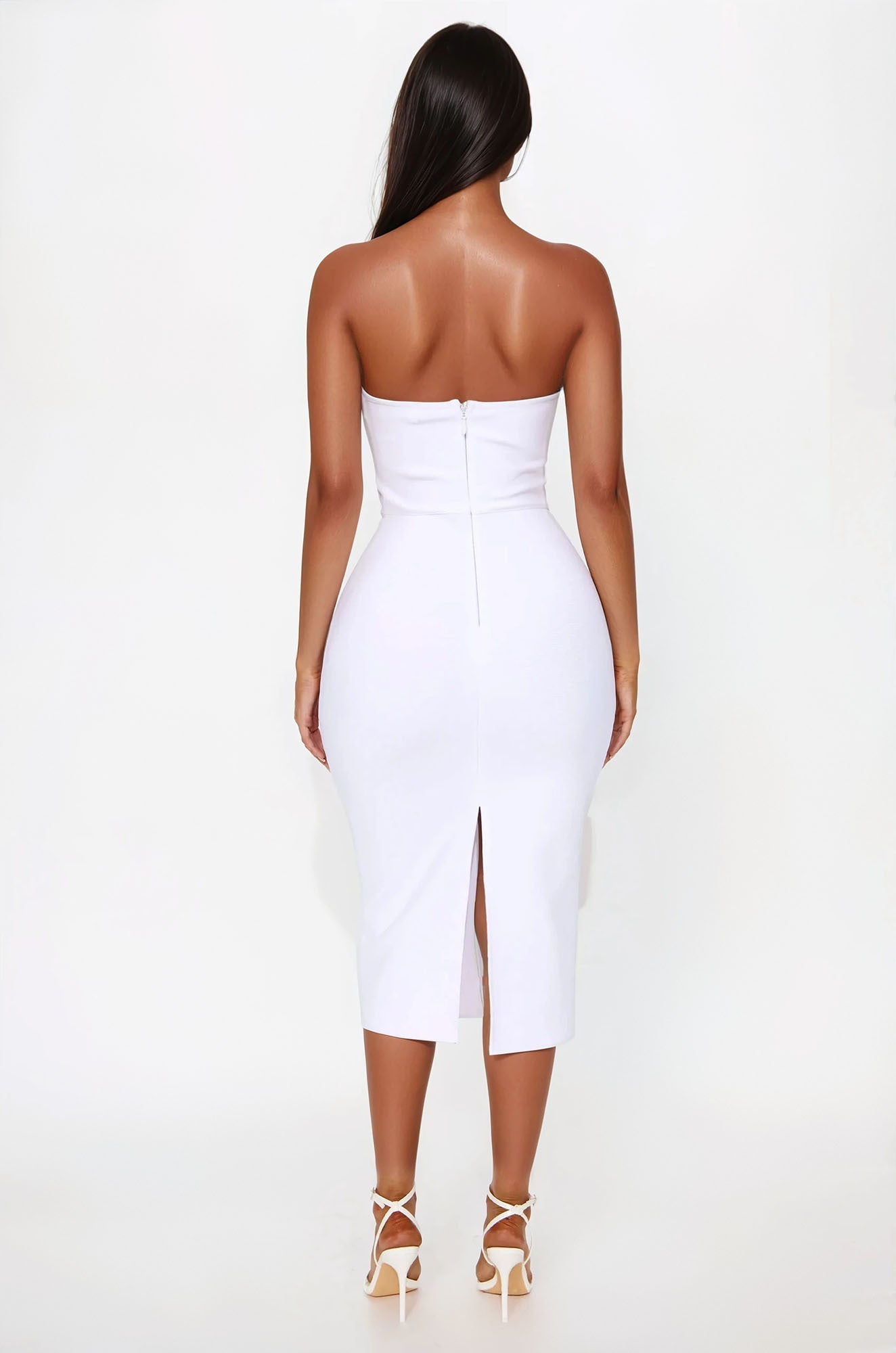 Someone To You Bandage Midi Dress - White