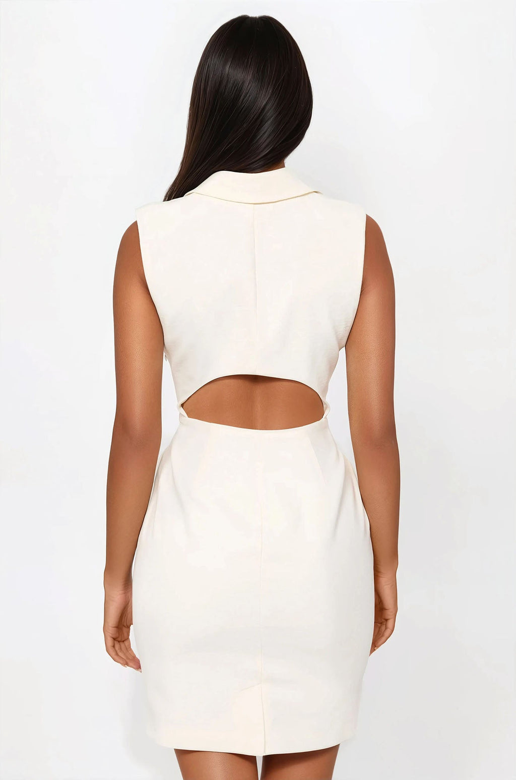 Patricia Crepe Midi Dress - Cream