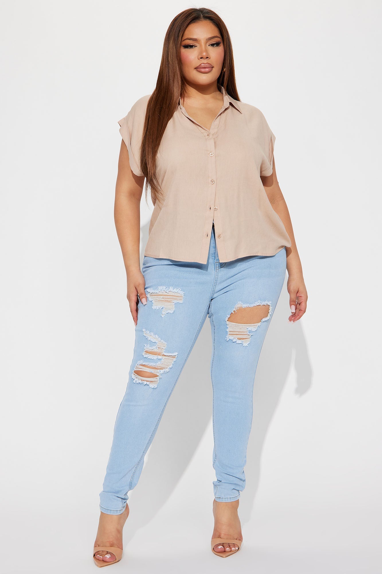 In Your Memories Linen Shirt - Taupe