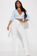Tall Call It Even Wide Leg Dress Pants - White