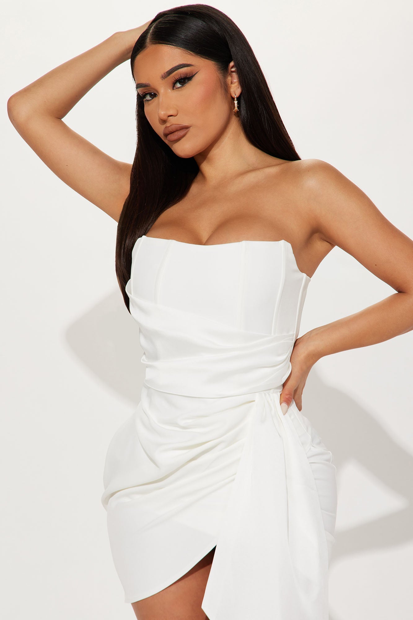 Evermore Elegance Mini Dress - White