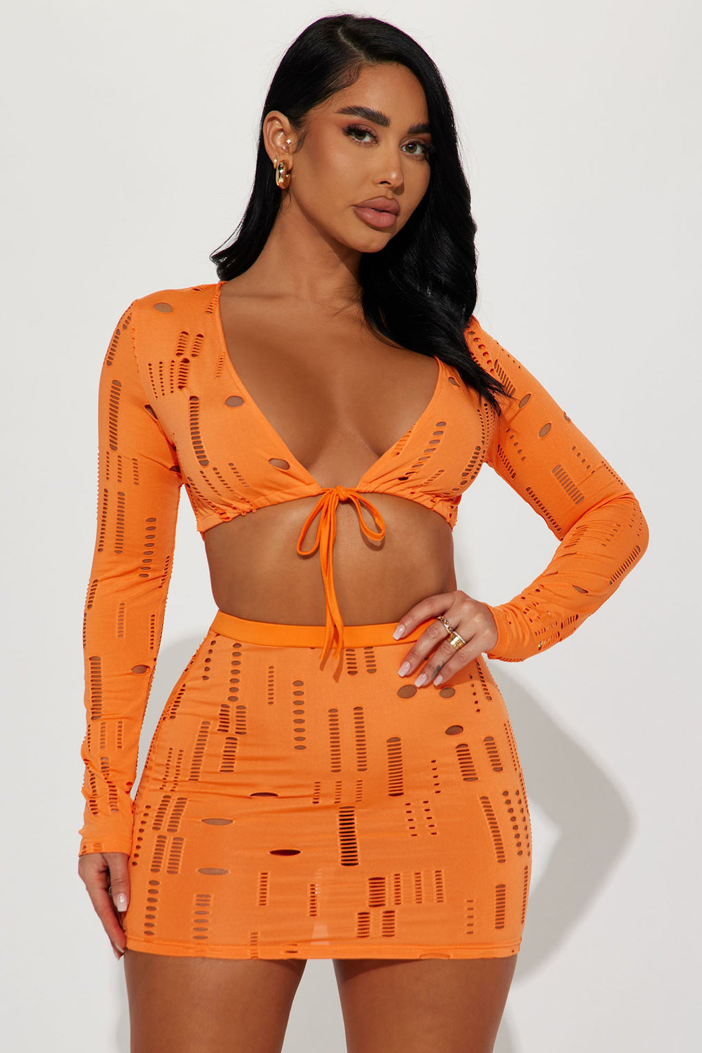 Fun Day Skirt Set - Orange