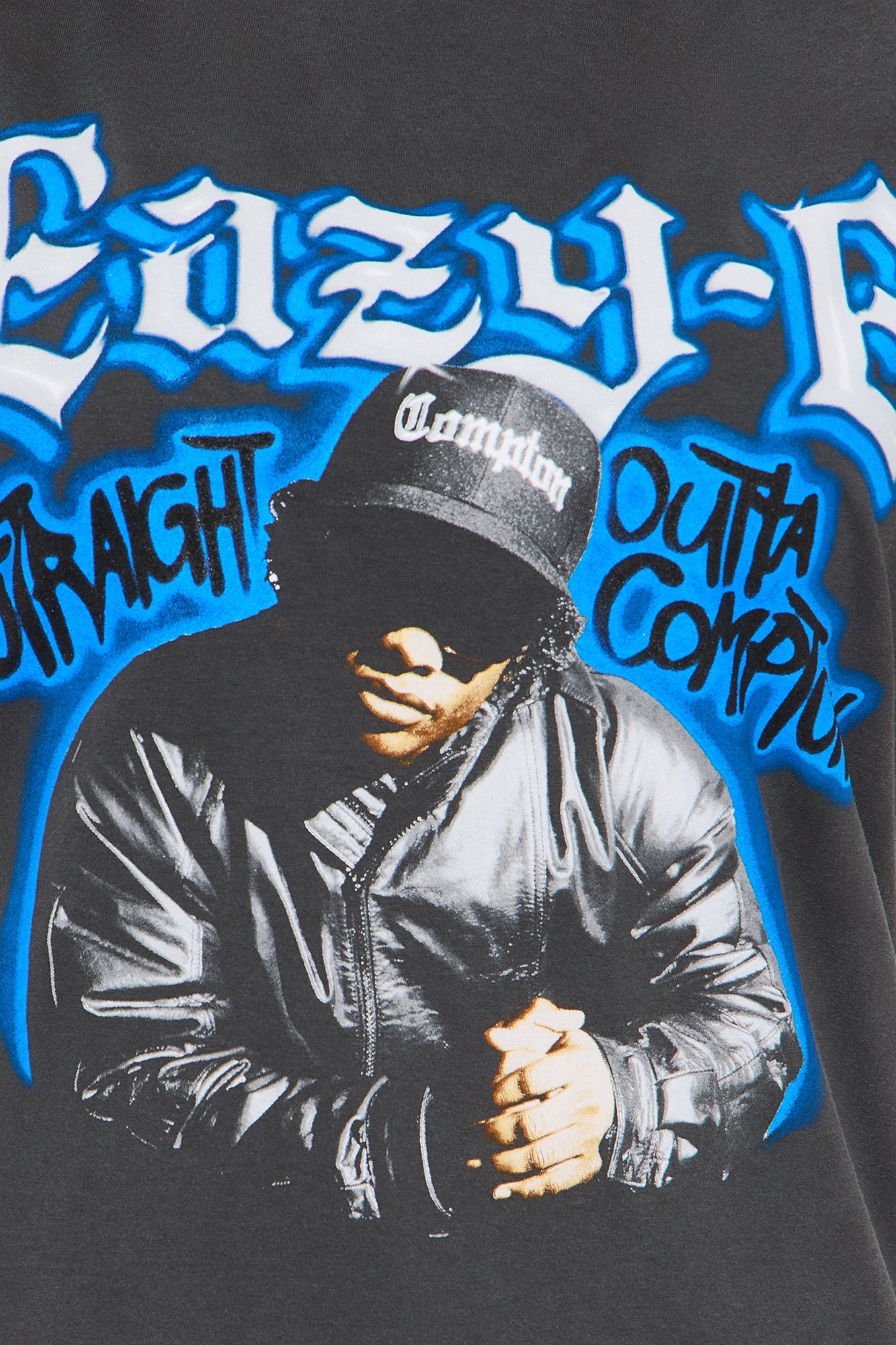 Eazy-E Compton Washed Oversized Tee - Black