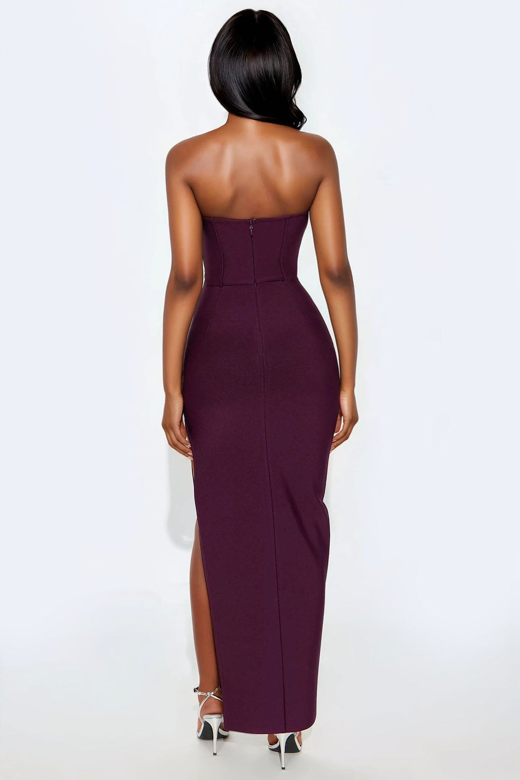 Oscars Lady Embellished Maxi Dress - Plum