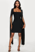 Mindset Is Everything Bandage Midi Dress - Black