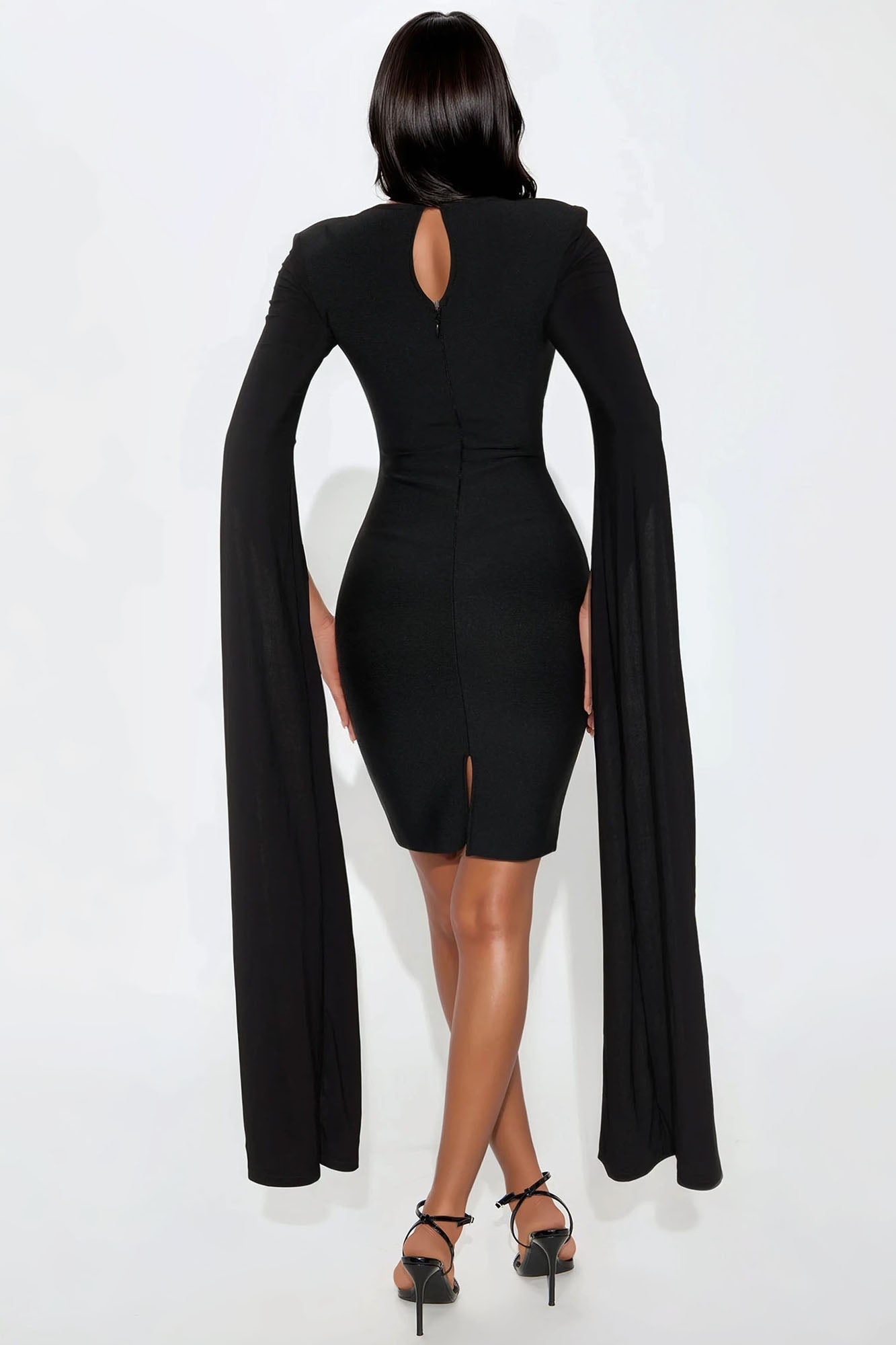 Mindset Is Everything Bandage Midi Dress - Black