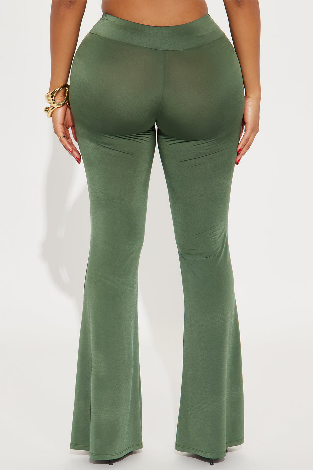 Pure Temptation Low Rise Flare Pant - Olive