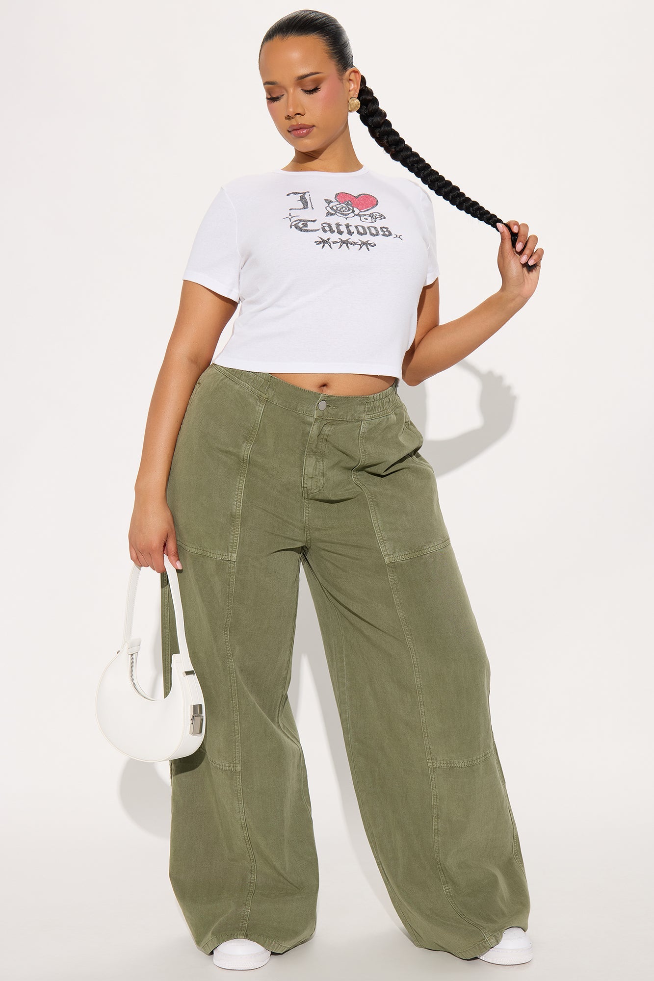 I Heart Tattoos Baby Tee - Cream