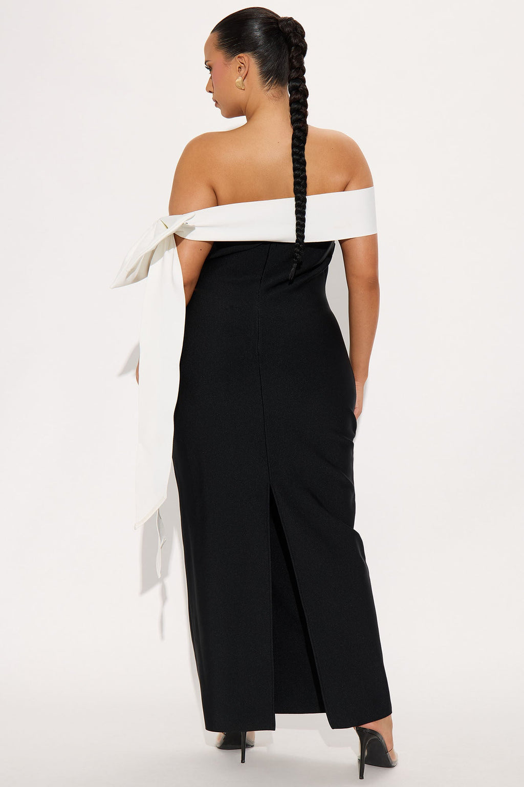 Isabella Bandage Maxi Dress - Black/White