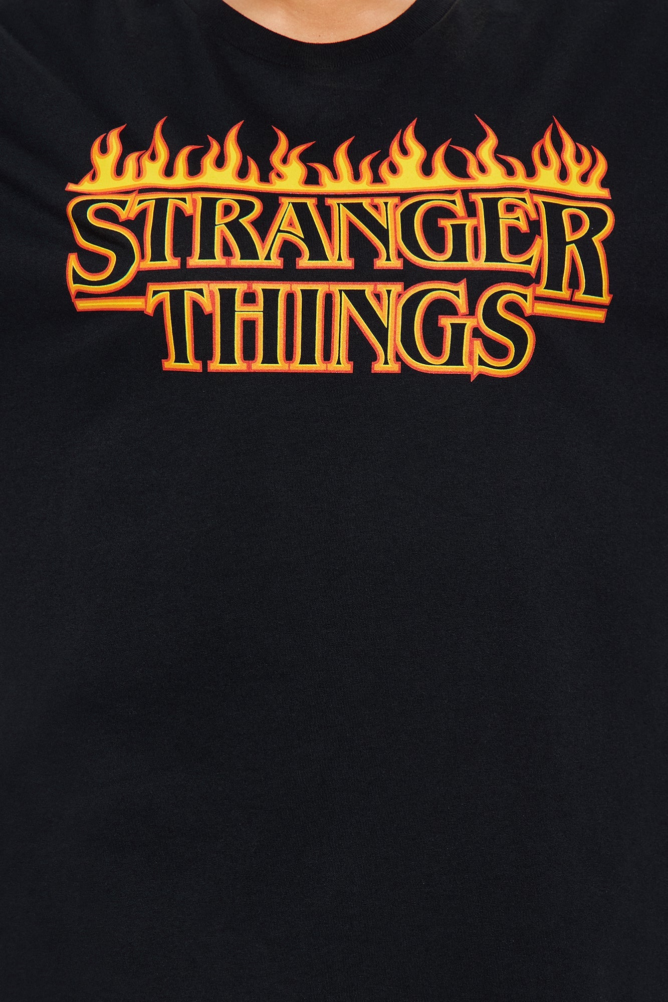 Stranger Things Oversized Tee - Black