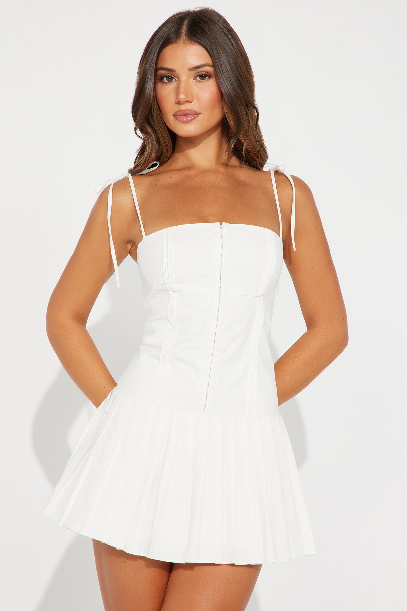 Piper Cotton Mini Dress - Off White