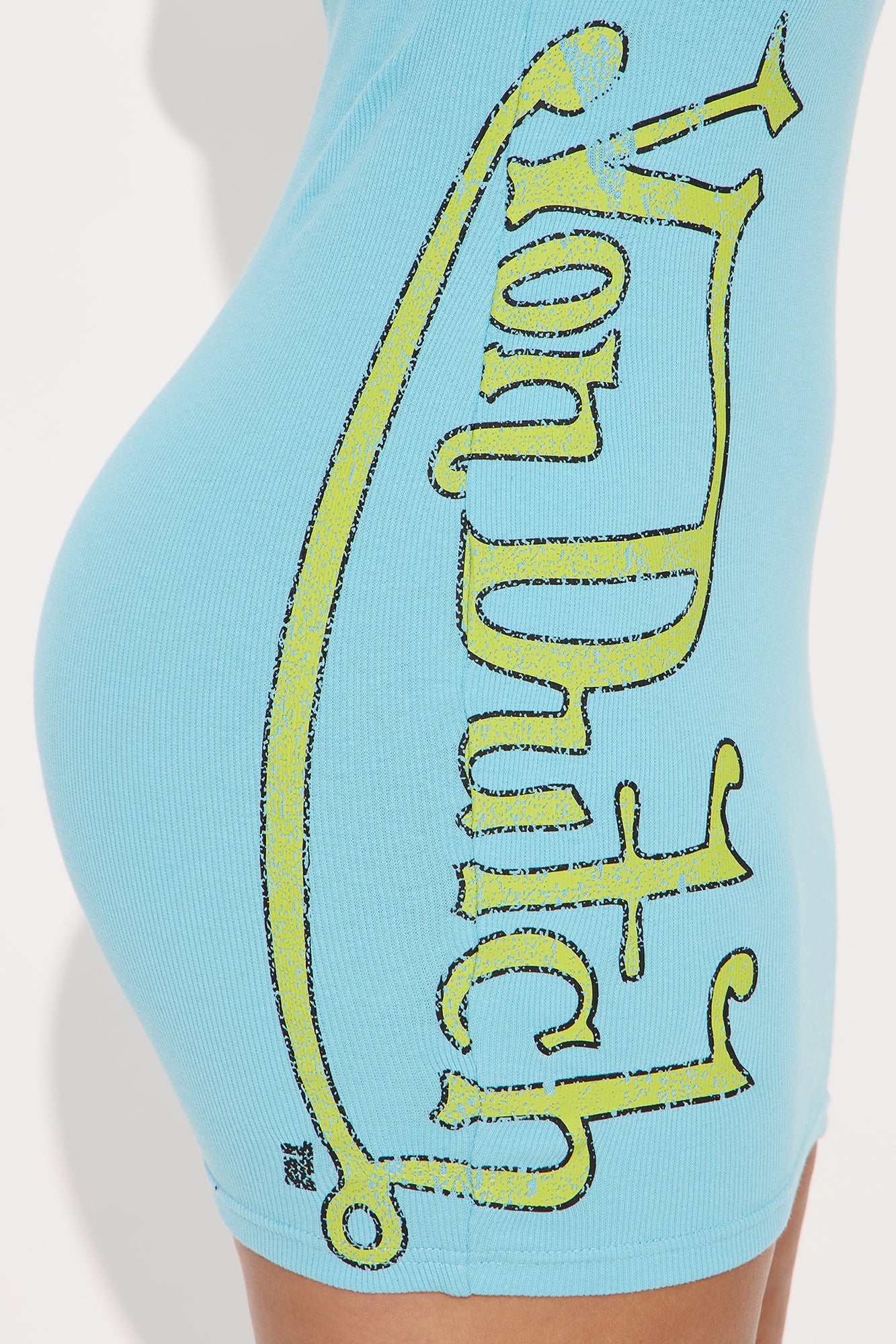 Von Dutch Ribbed Tank Dress - Blue/combo