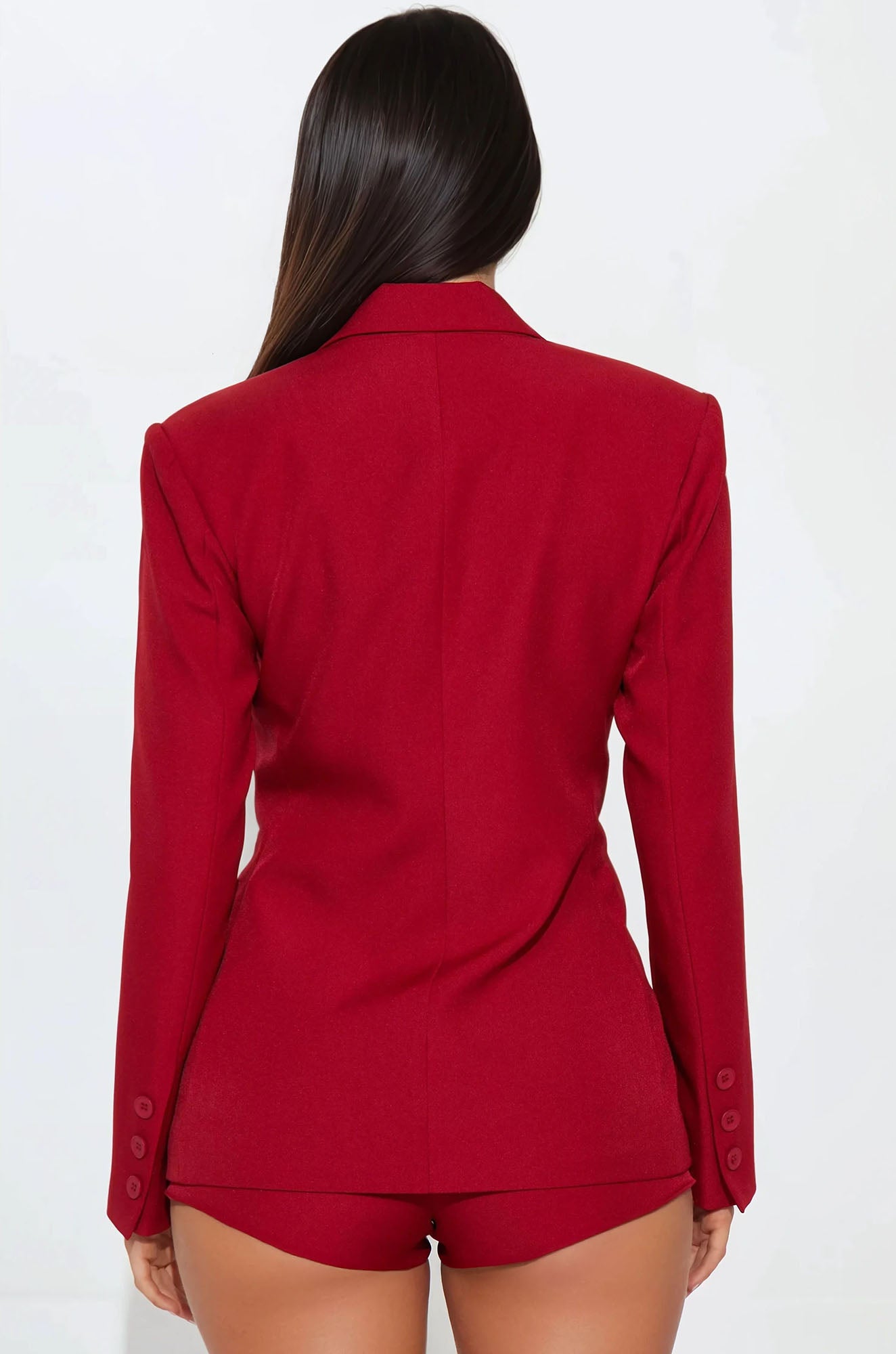 Chloe Double Breasted Blazer - Red