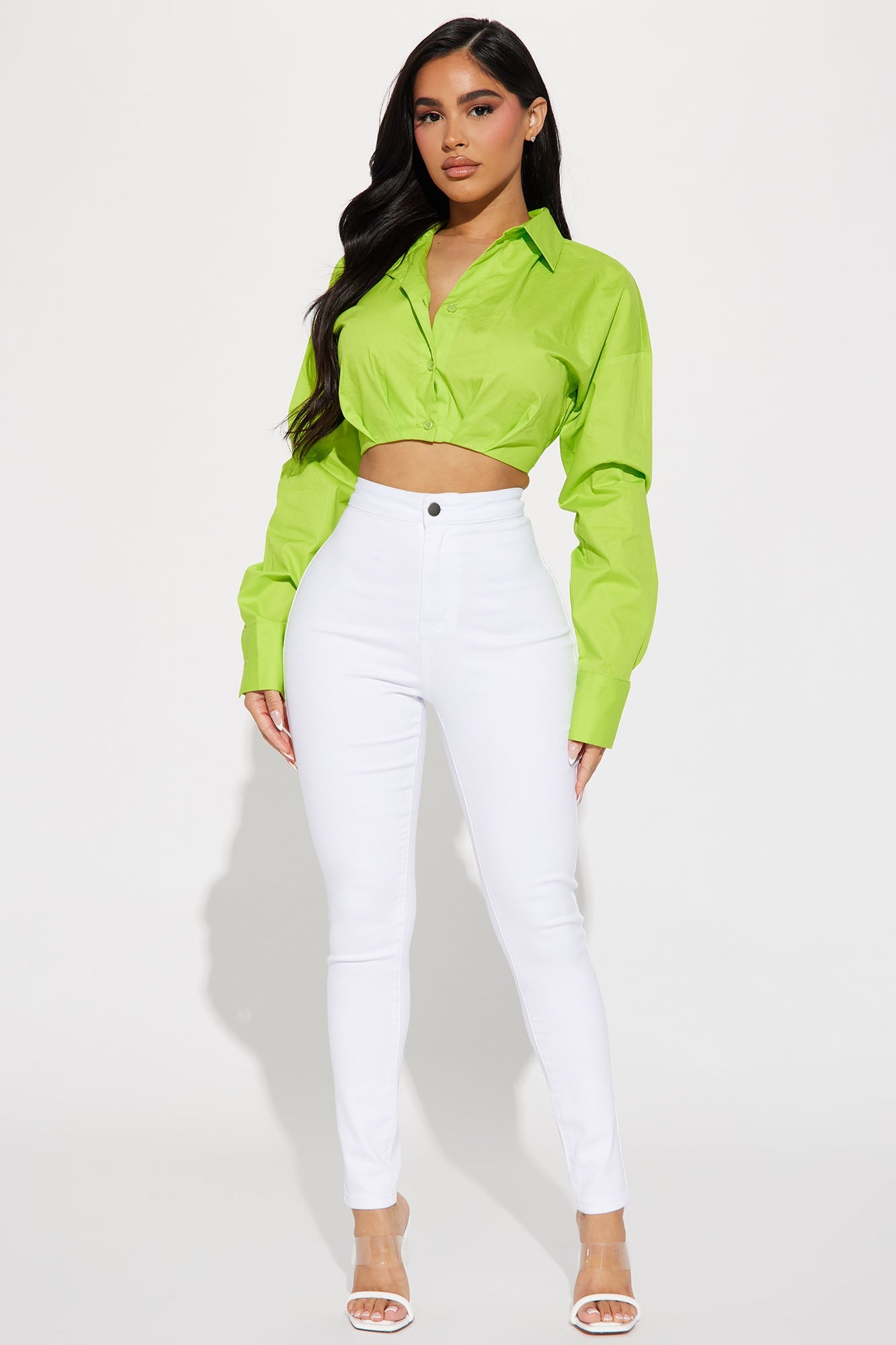 Meeting Casually Poplin Shirt - Lime