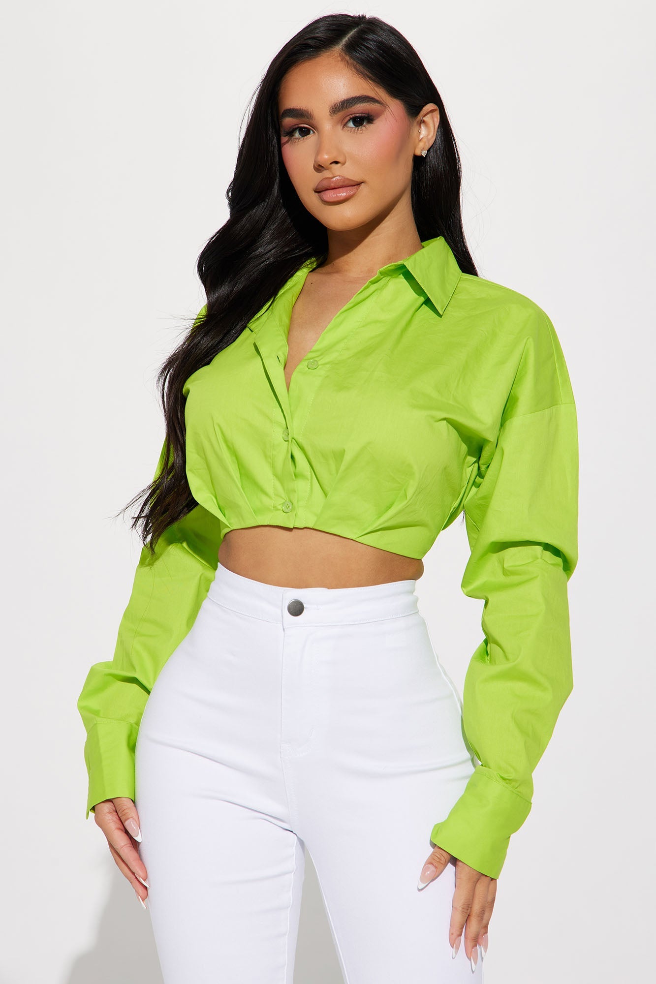 Meeting Casually Poplin Shirt - Lime