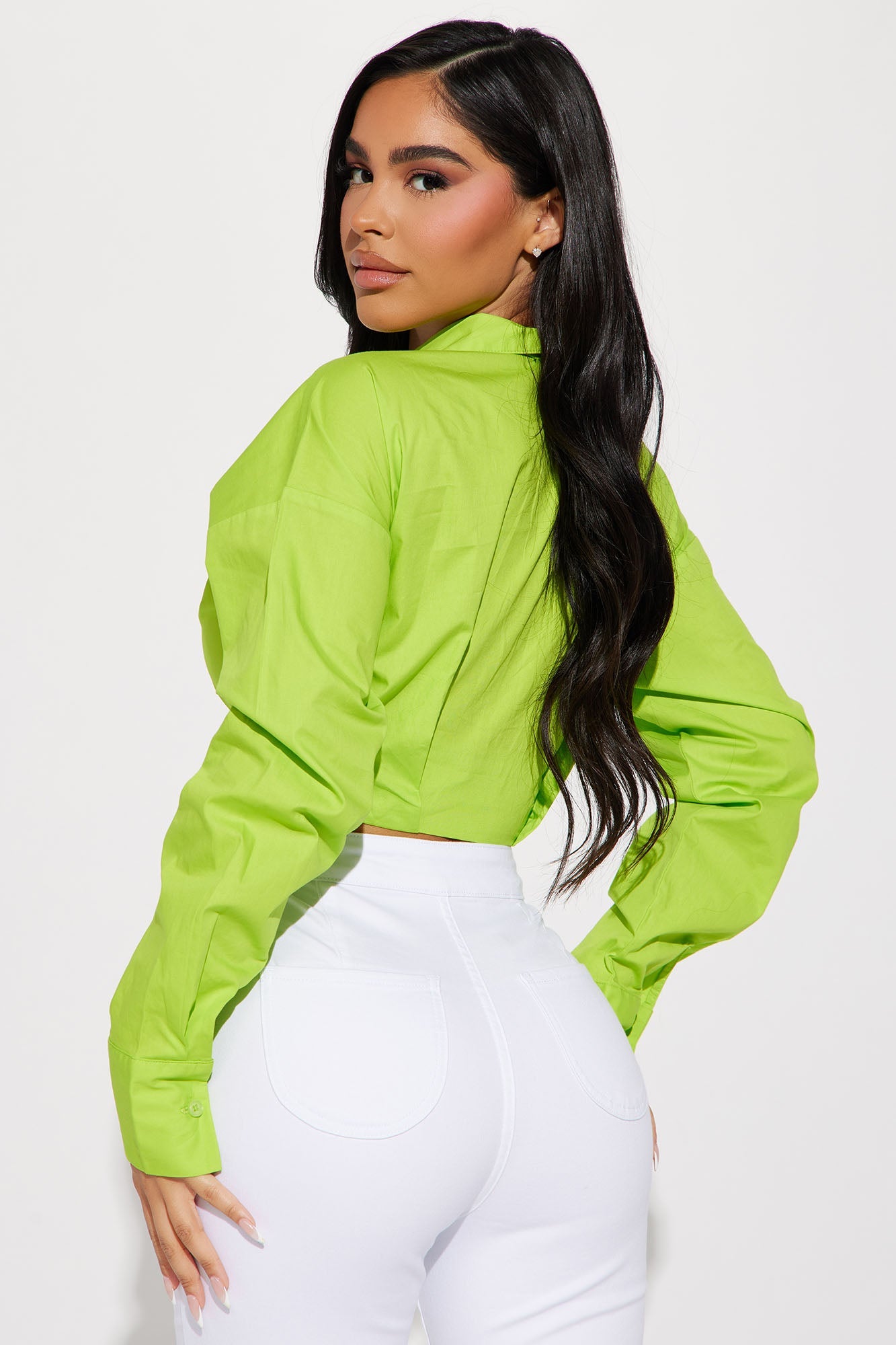 Meeting Casually Poplin Shirt - Lime