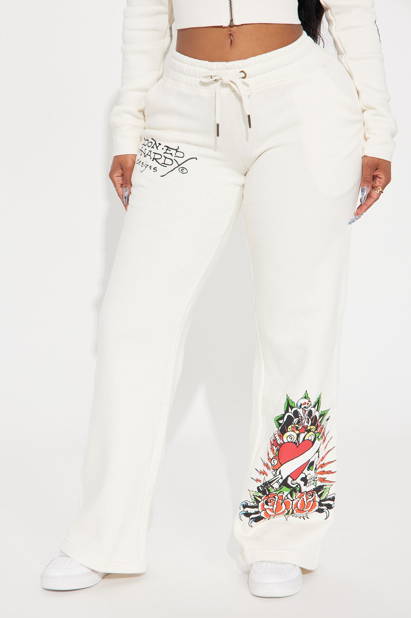 Ed Hardy Dragon Heart Pant - Ivory