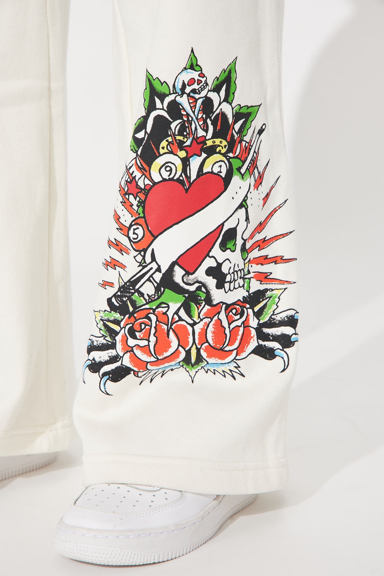 Ed Hardy Dragon Heart Pant - Ivory