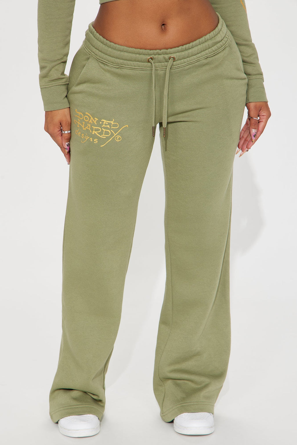 Ed Hardy Broken Hearts Pant - Sage