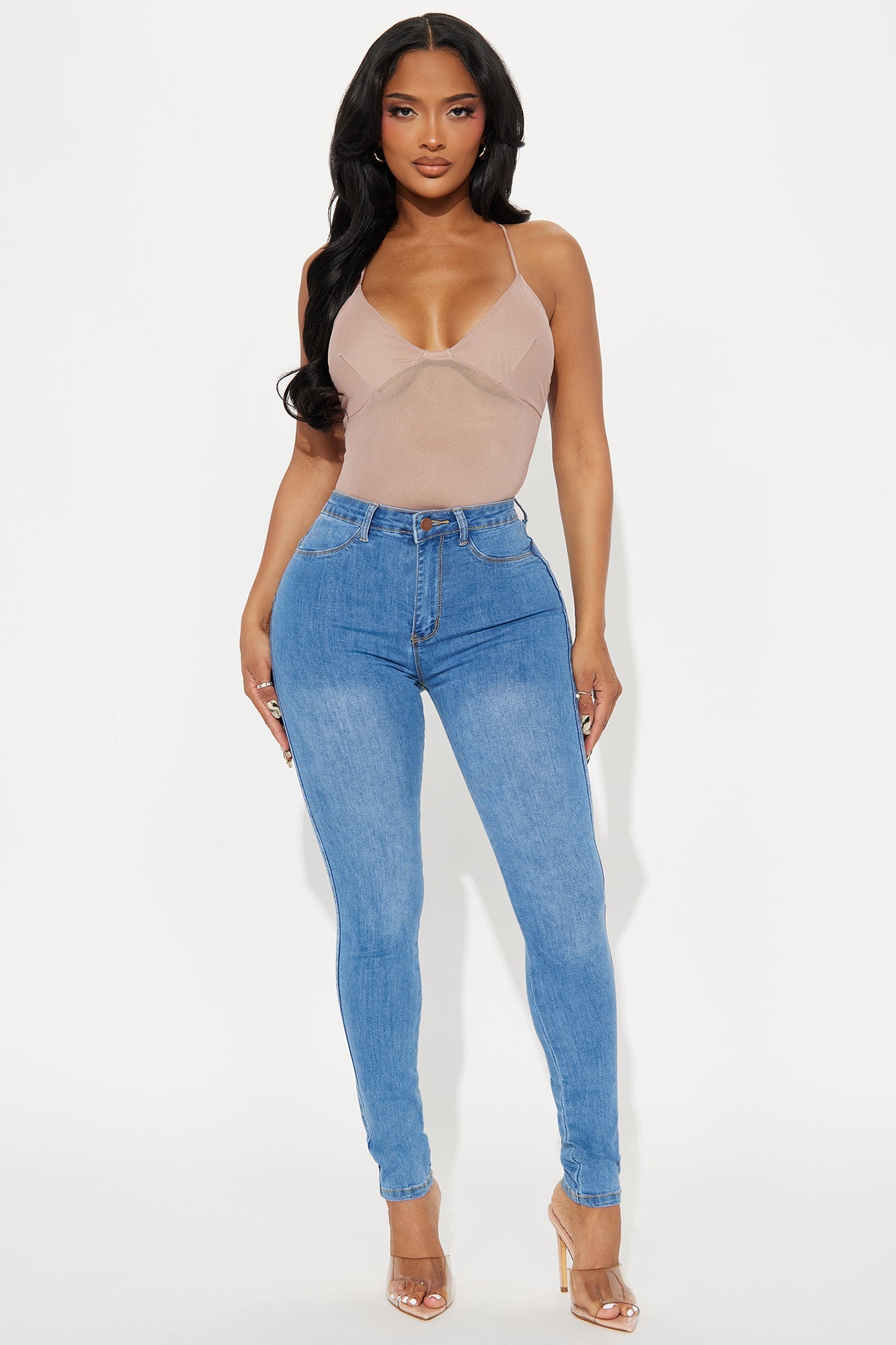 Step Out Mesh Bodysuit - Mocha