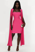 Mindset Is Everything Bandage Midi Dress - Hot Pink