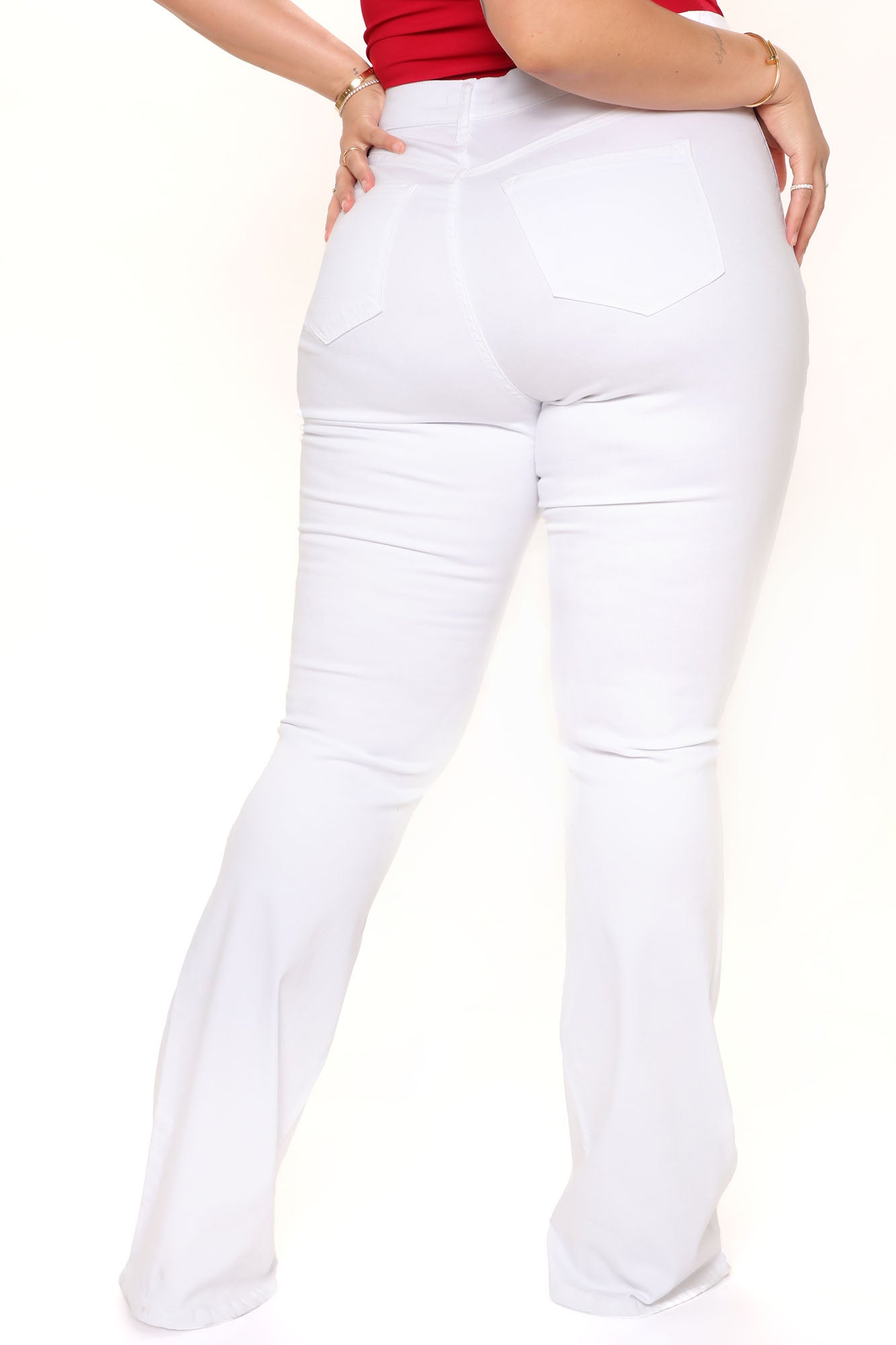 Tall Deep In My Soul Flare Jeans - White