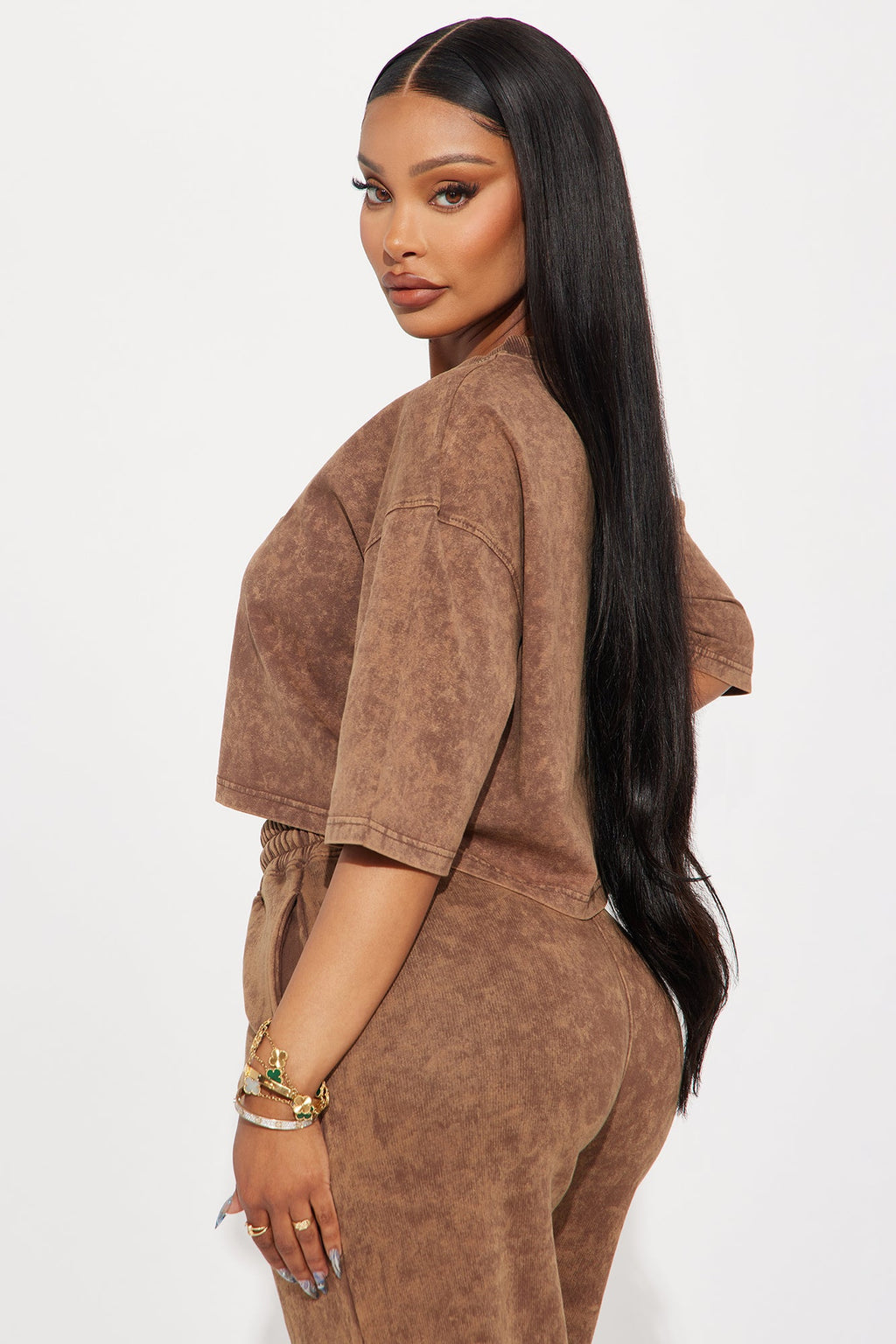 The Brooklyn Way Washed Tee - Brown Combo