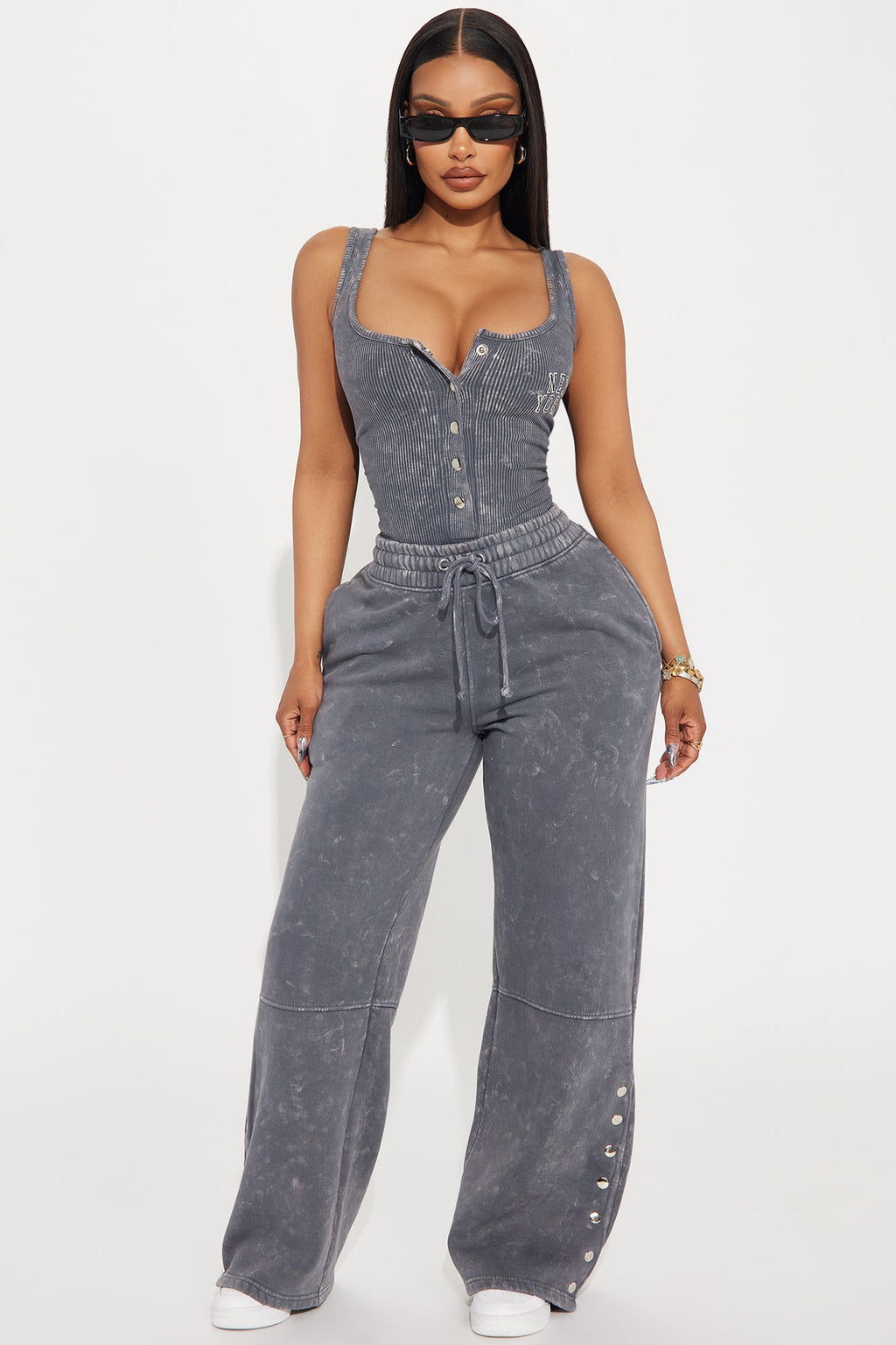 New York Washed Sweatpant - Charcoal