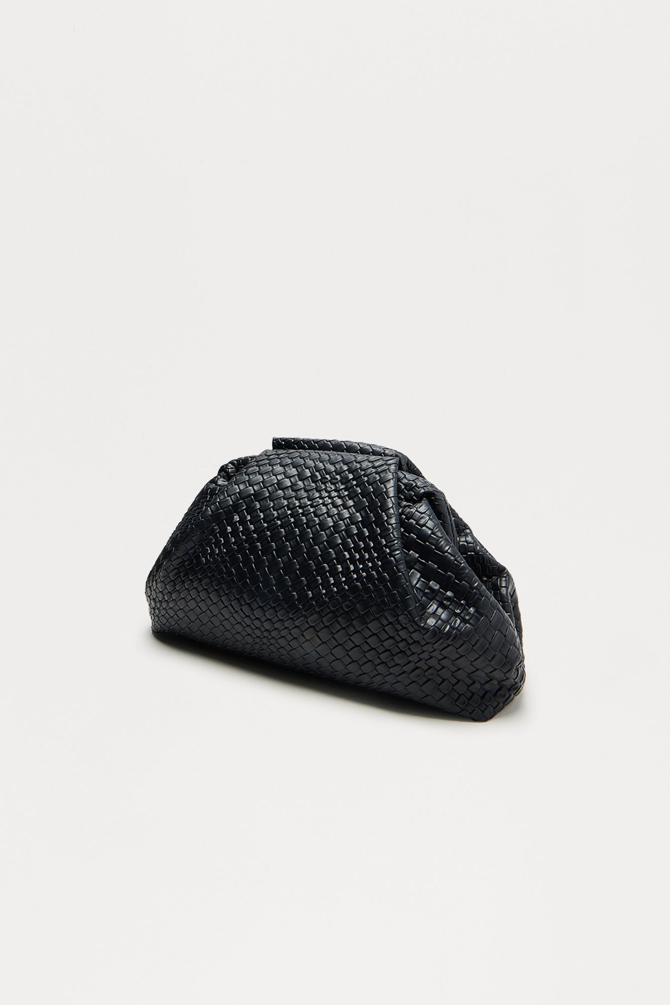 Effortless Touch Faux Leather Clutch - Black