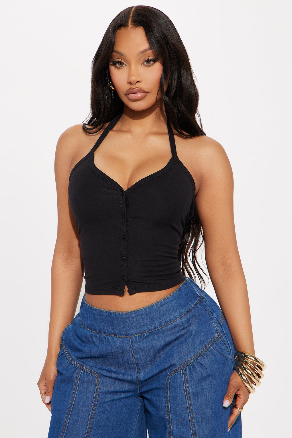 Hannah Halter Top - Black