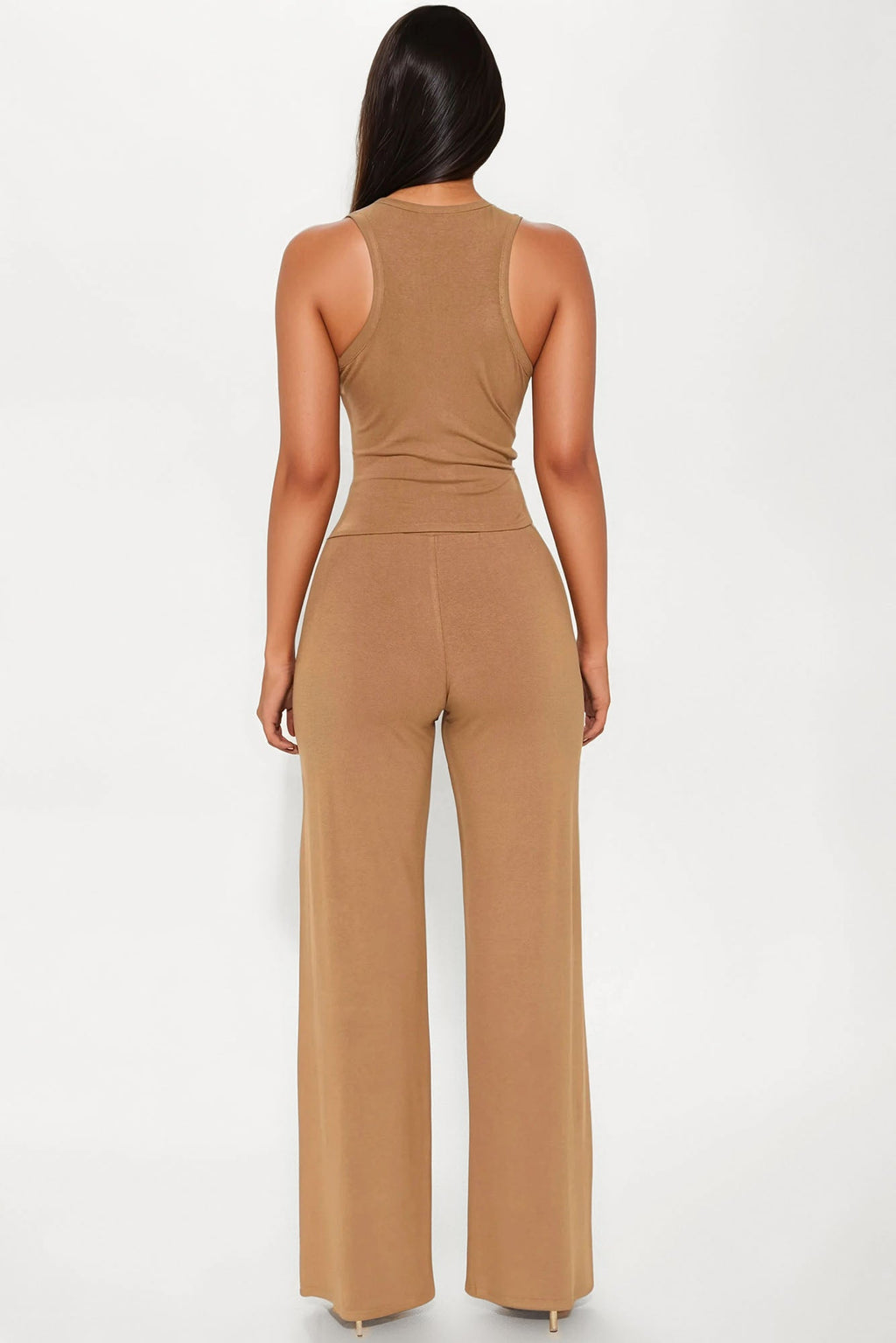 Mya Wide Leg Pant Set - Mocha