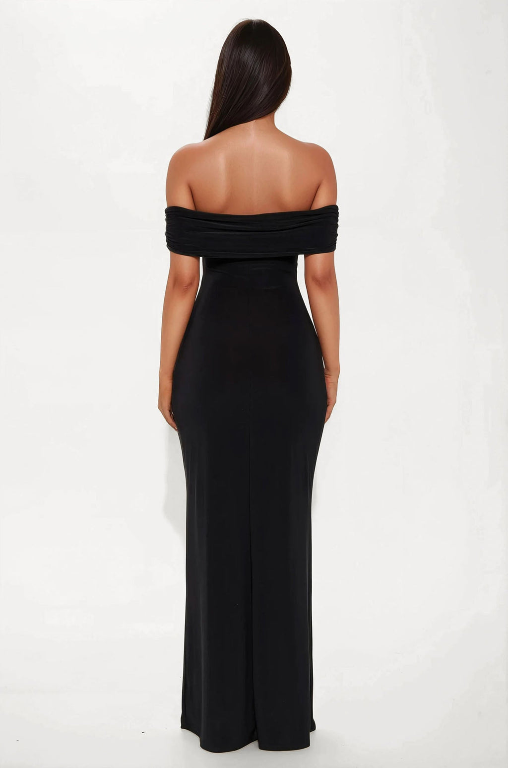 Ruby Off Shoulder Maxi Dress - Black