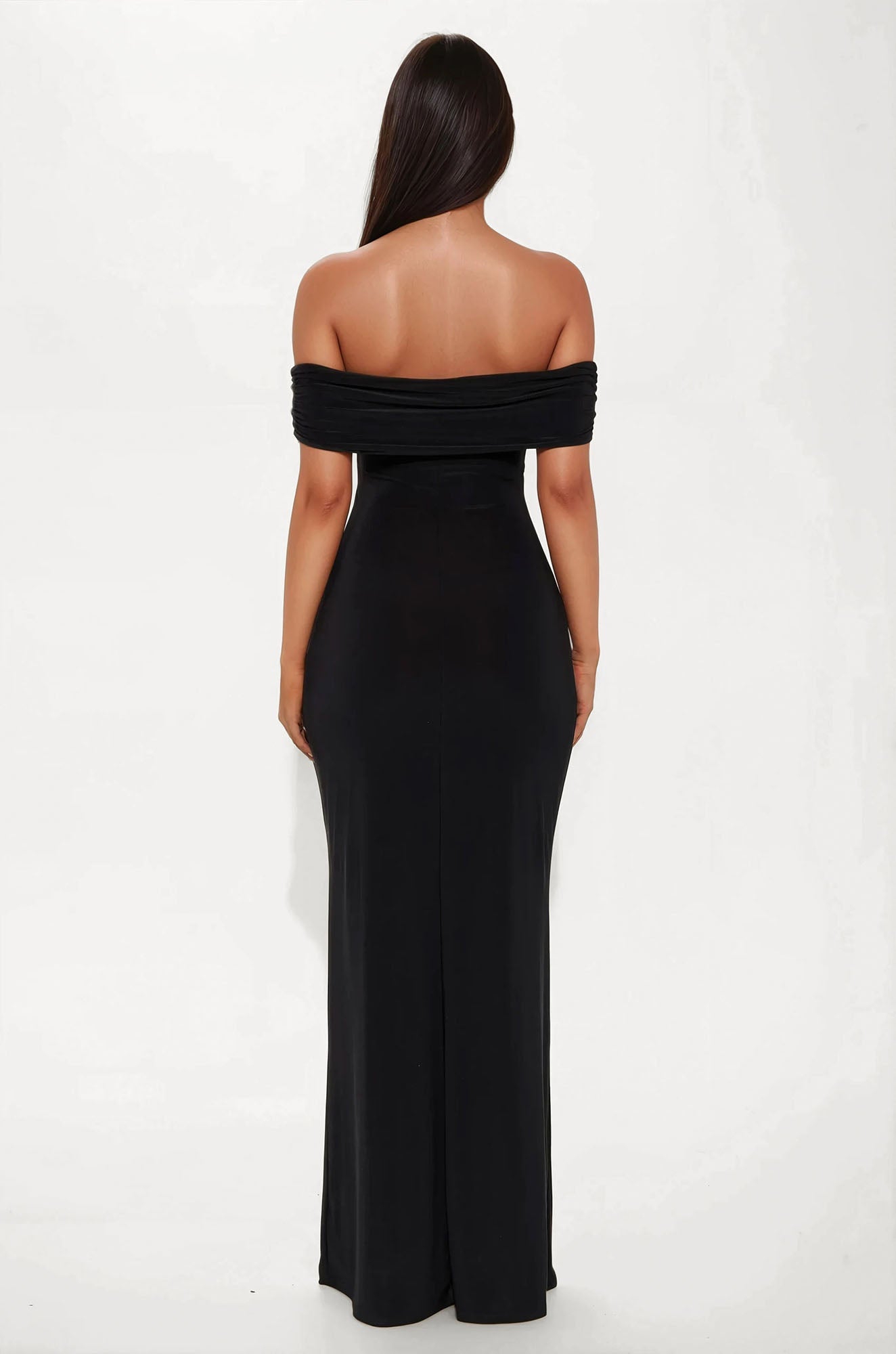 Ruby Off Shoulder Maxi Dress - Black