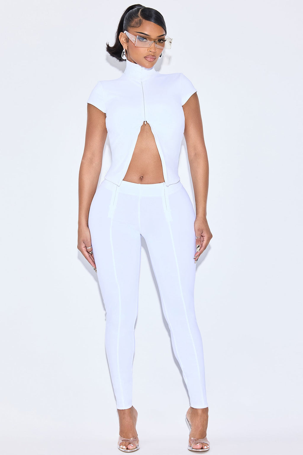 Dixie Double Lined Pant Set - Off White