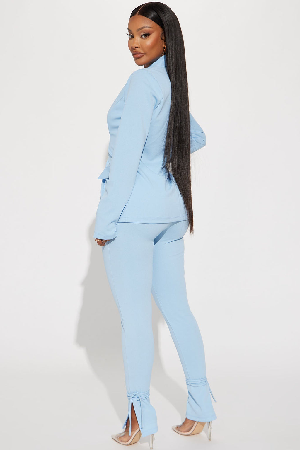 Head Of The Table Pant Suit - Light Blue