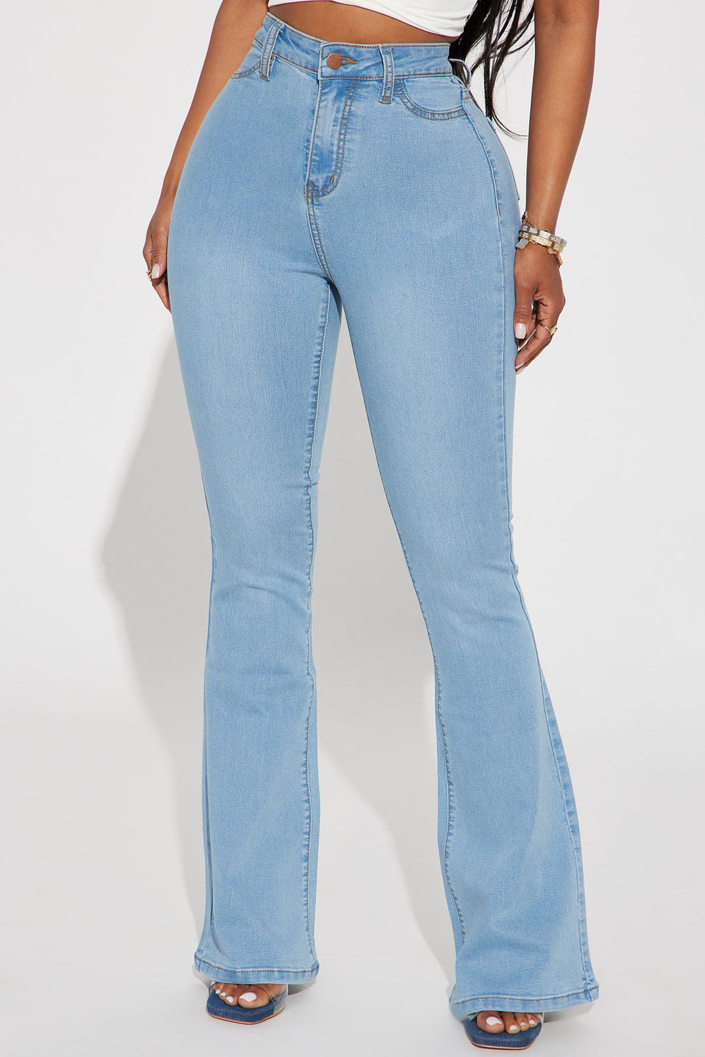 Deep In My Soul Flare Jeans - Light Blue Wash
