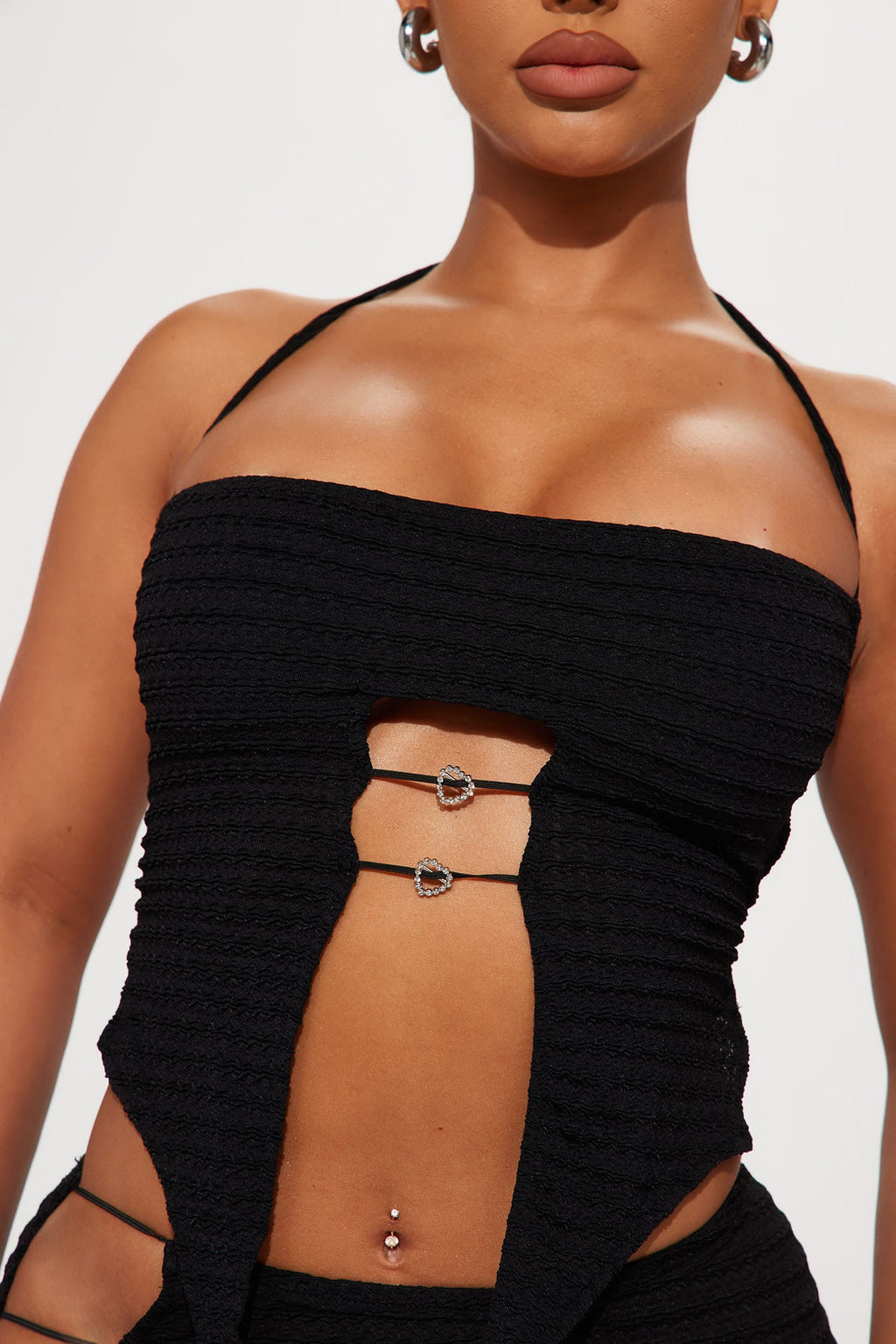 Stopping Traffic Micro Mini Skirt Set - Black