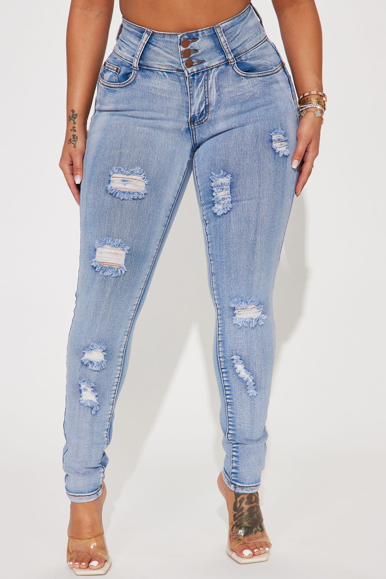 Baby Got Back Booty Lifting Jeans - Light Blue Wash