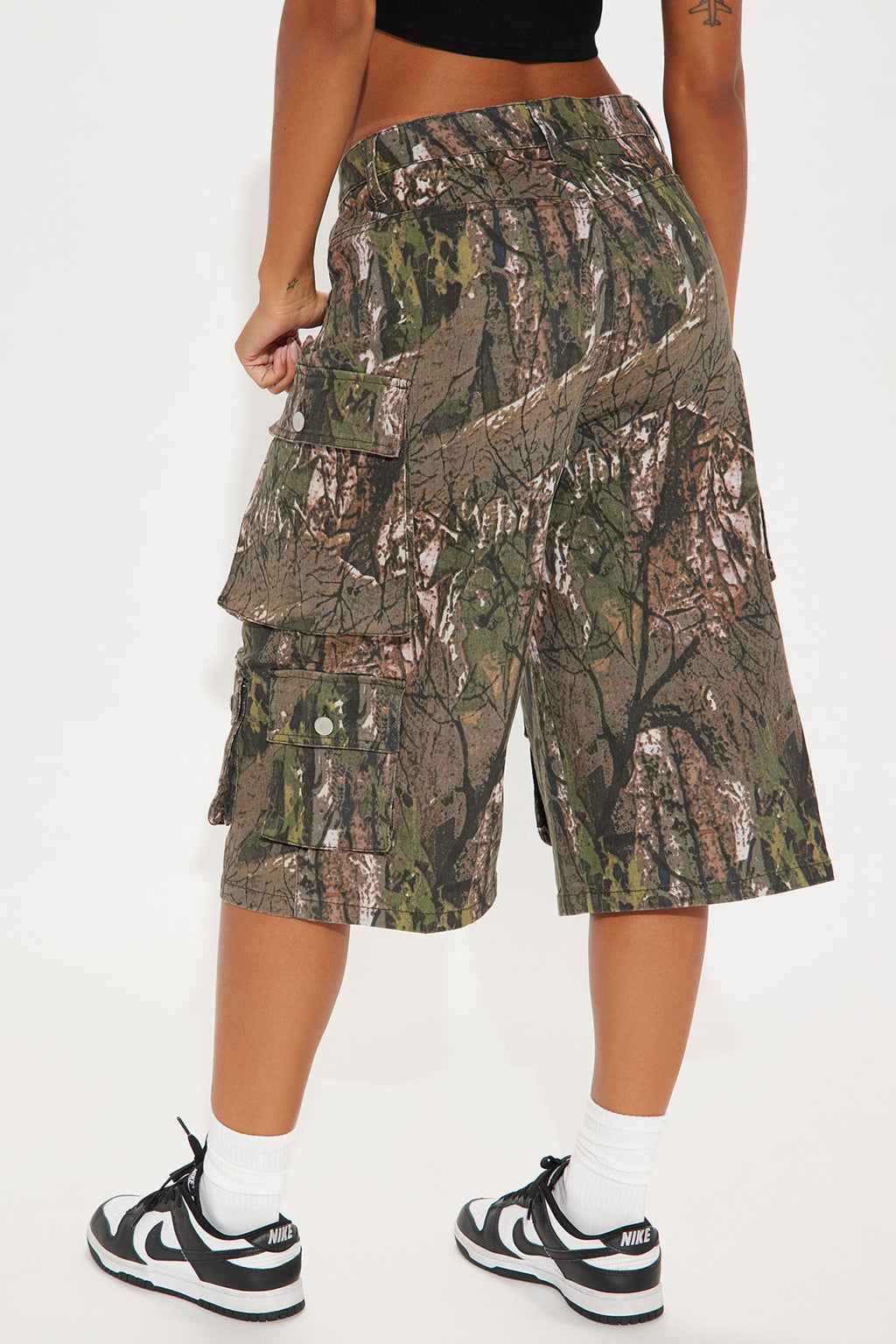 Scoping It Out Camo Stretch Denim Jorts - Camouflage